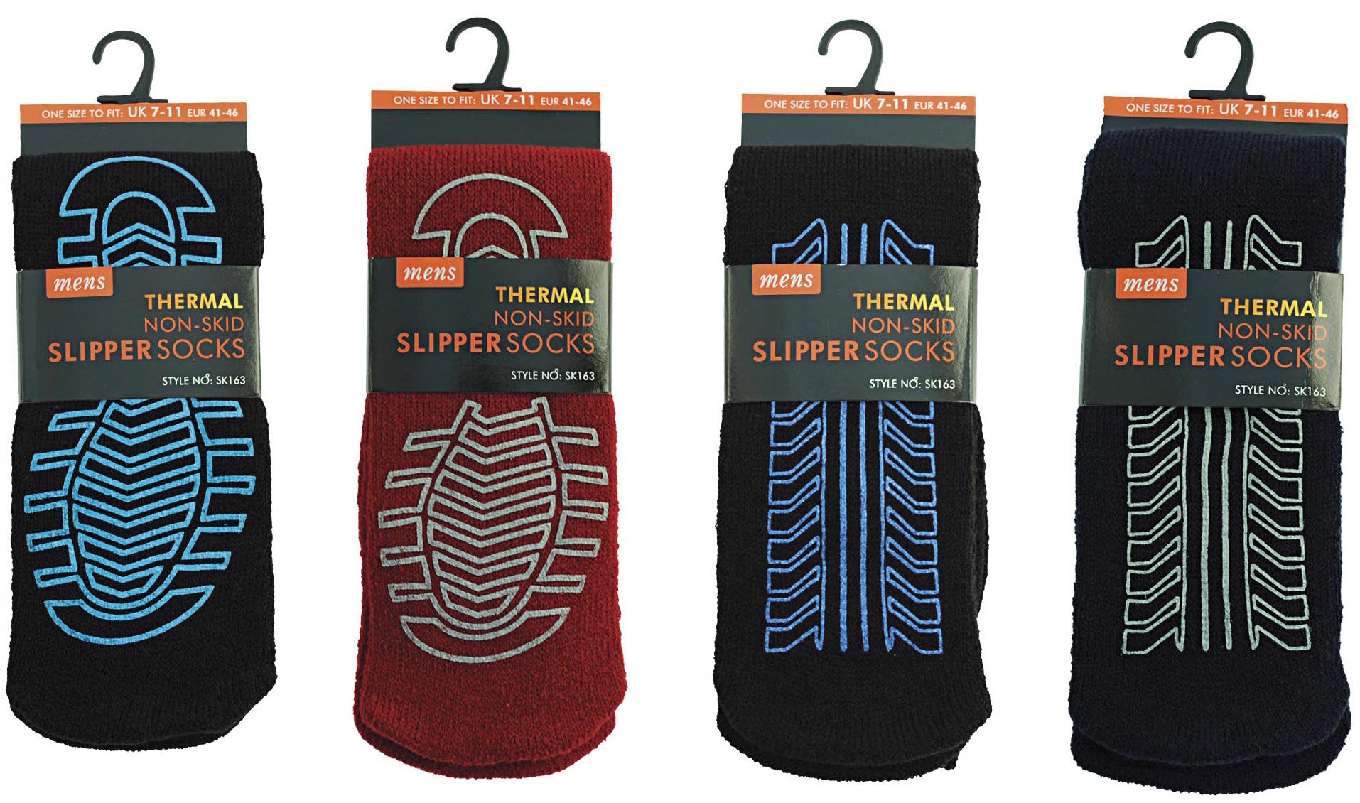 Wholesale Mens Lounge Gripper Socks | Value Non Slip Sole Slipper ...