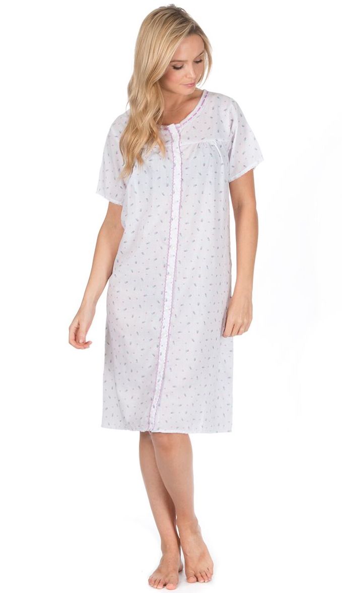 Wholesale 34B669 Ladies Poly Cotton Short Sleeve Nighties | Wholesaler ...