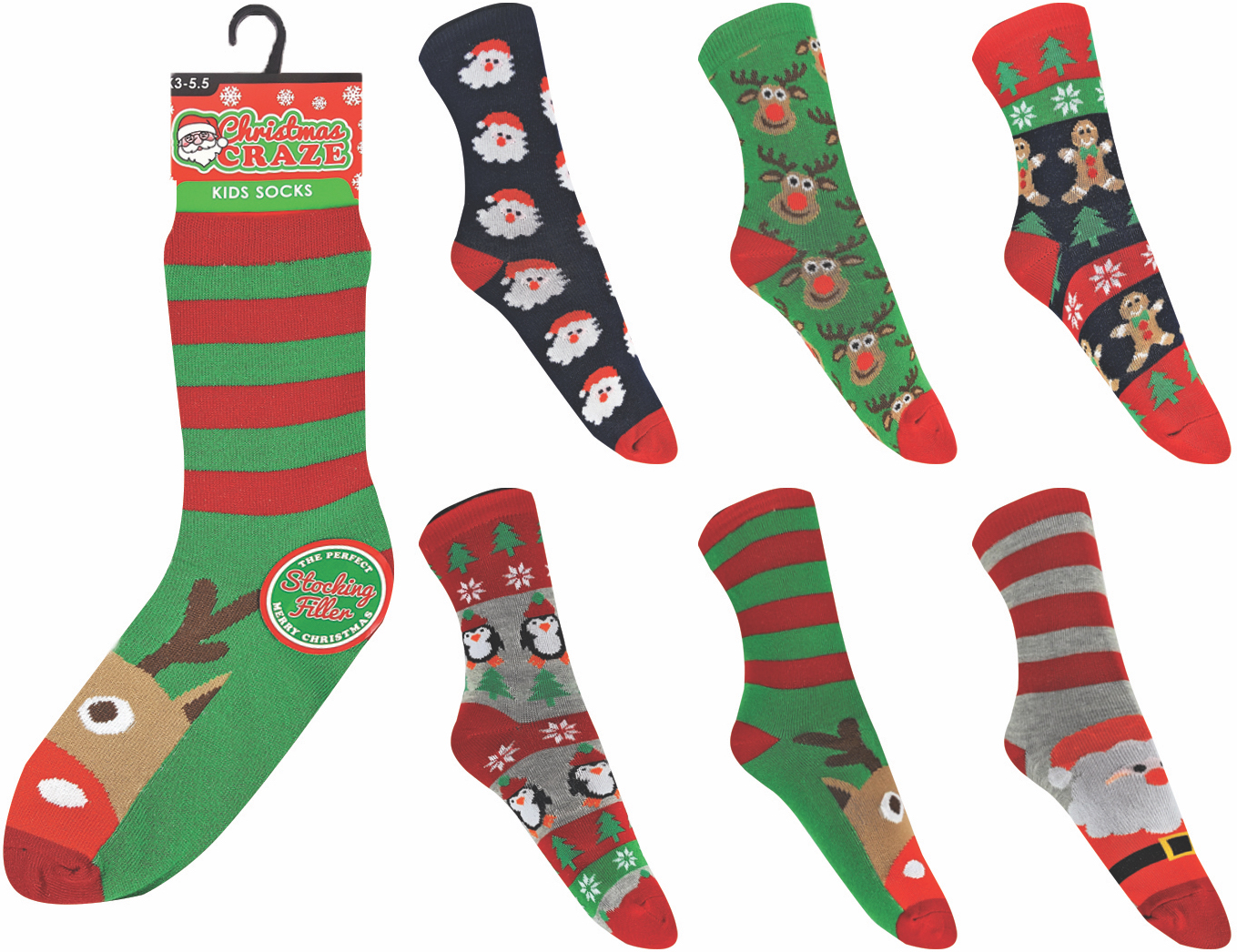 Wholesale Children's Christmas Value Ankle Socks | Wholesaler Xmas ...