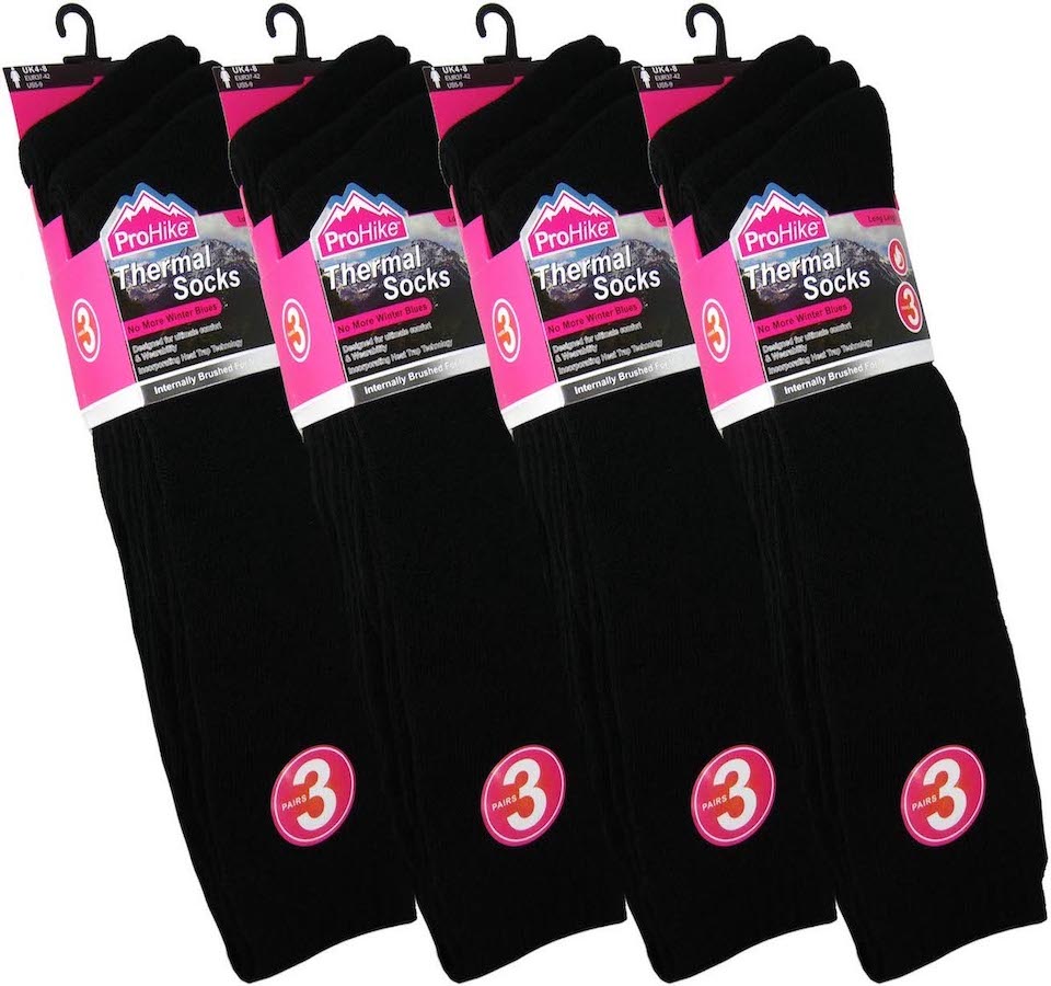 Wholesale 2094 ProHike Ladies Long Hose Brushed Thermal Socks ...