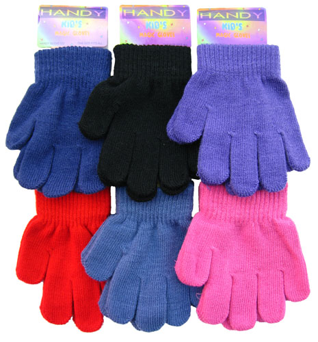 Colorful Toddlers Ages 2-6 Cute Stretchy Wholesale for Boys Girls Kids Winter Magic Gloves 24 Pairs Warm 