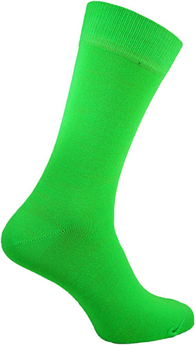 Mens Neon Bright Green Socks Mid Calf Teddy Boy Fancy Dress Up Party Size 6-11